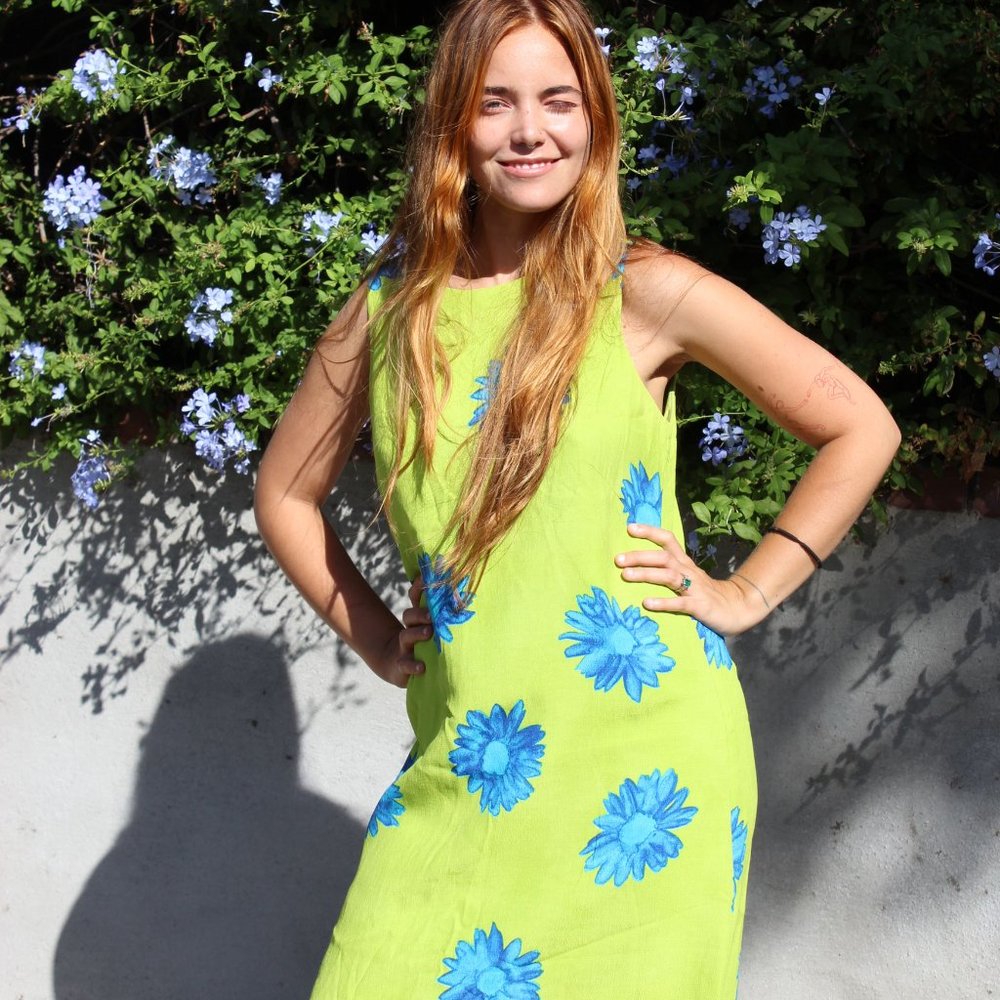 GREEN FLORAL DRESS - Picture 2 of 3